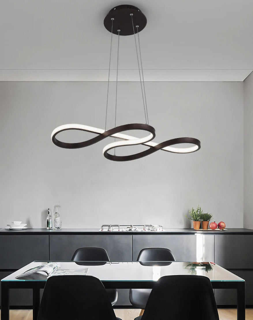 Sovi Chandelier | Modern Black and Gold Finish, LED