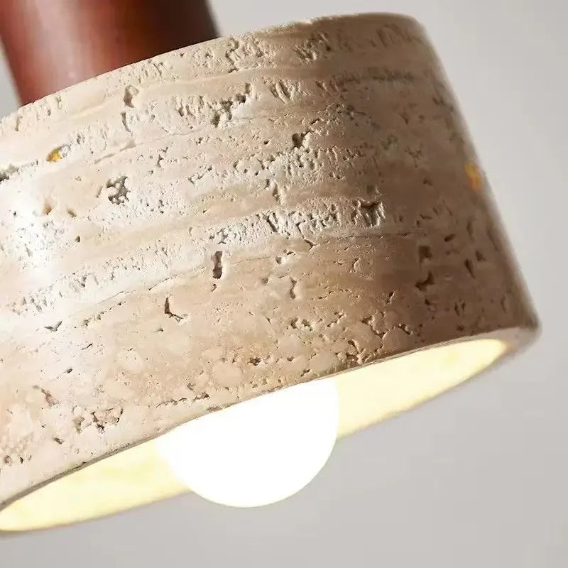 Tavon Pendant Light | Natural Travertine Stone, Wabi-Sabi Design