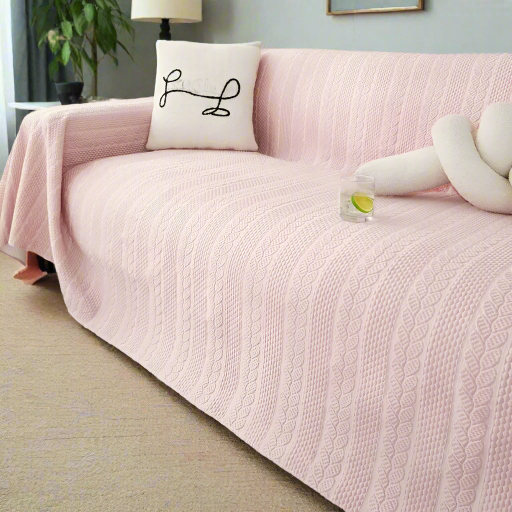 Trellis Plush Sofa Cover | Microfiber, Non-Slip, Pet-Friendly Design 0