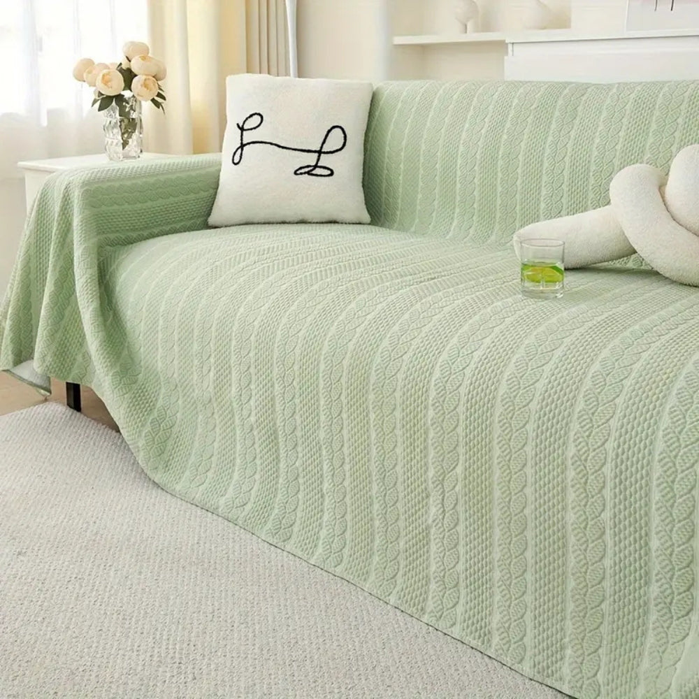 Trellis Plush Sofa Cover | Microfiber, Non-Slip, Pet-Friendly Design 1