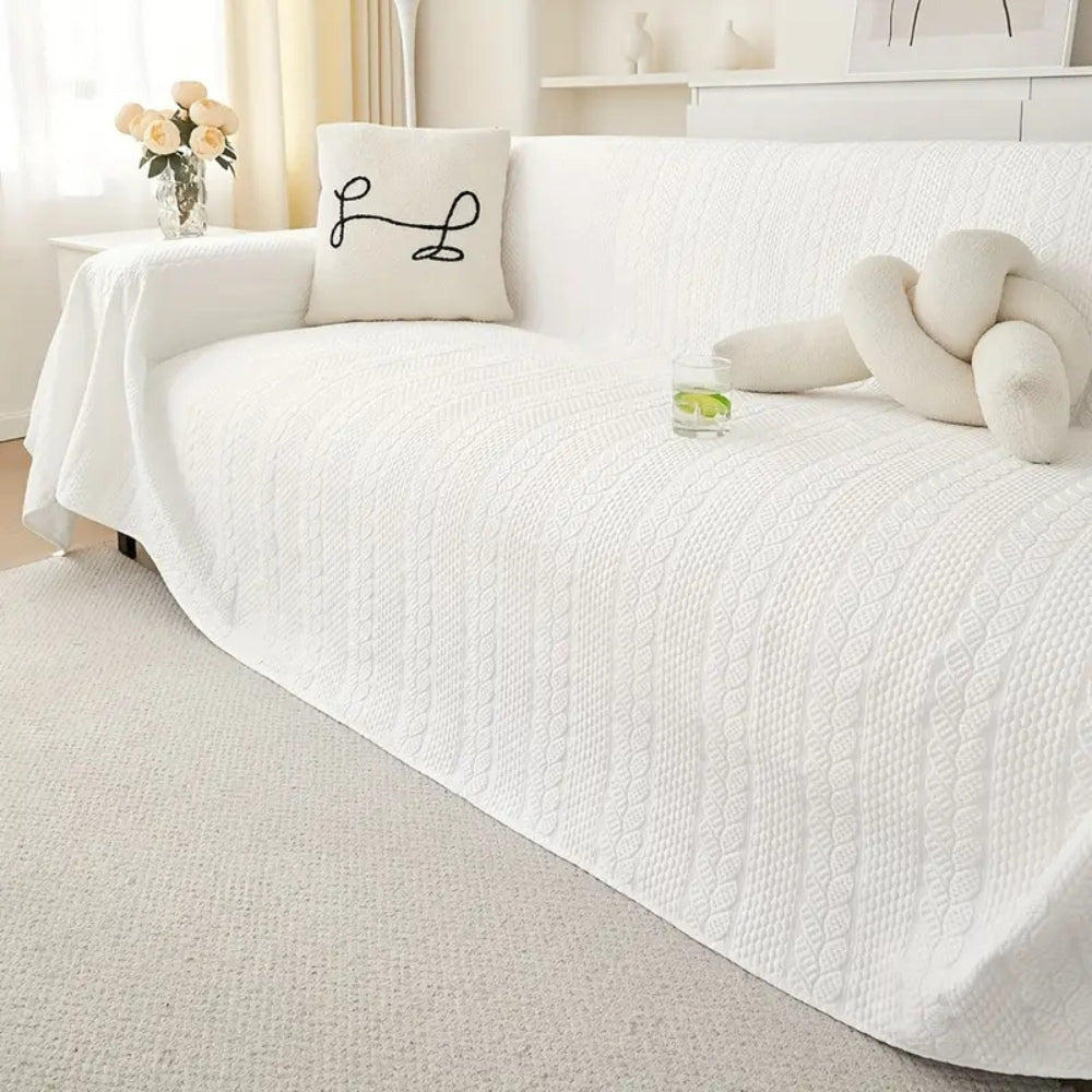 Trellis Plush Sofa Cover | Microfiber, Non-Slip, Pet-Friendly Design 2