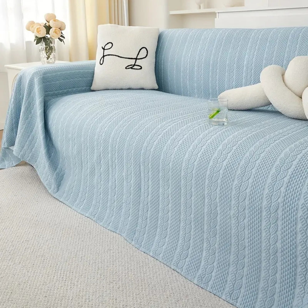 Trellis Plush Sofa Cover | Microfiber, Non-Slip, Pet-Friendly Design 4