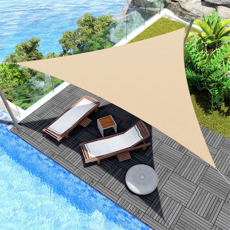 Tresco Triangle Shade Sail | Waterproof, UV-Resistant Polyester for Garden