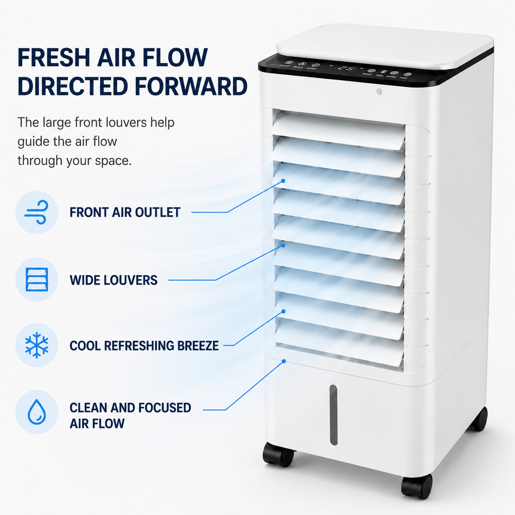 Vento Portable Air Cooler | Windowless, Compact, Energy-Efficient