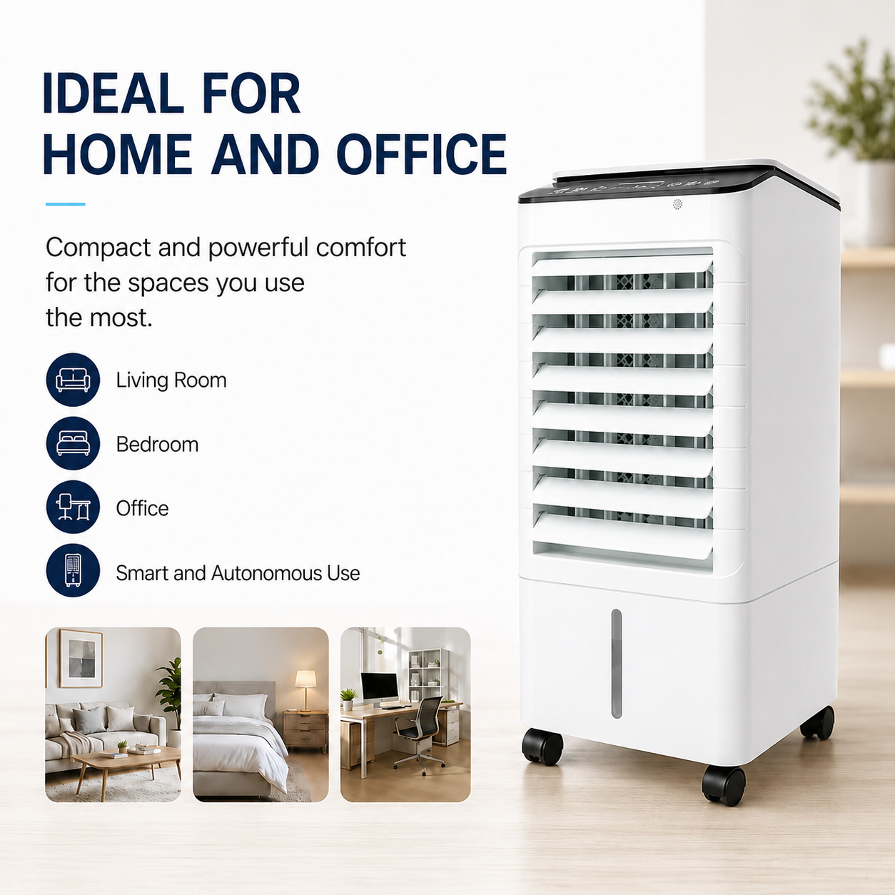 Vento Portable Air Cooler | Windowless, Compact, Energy-Efficient