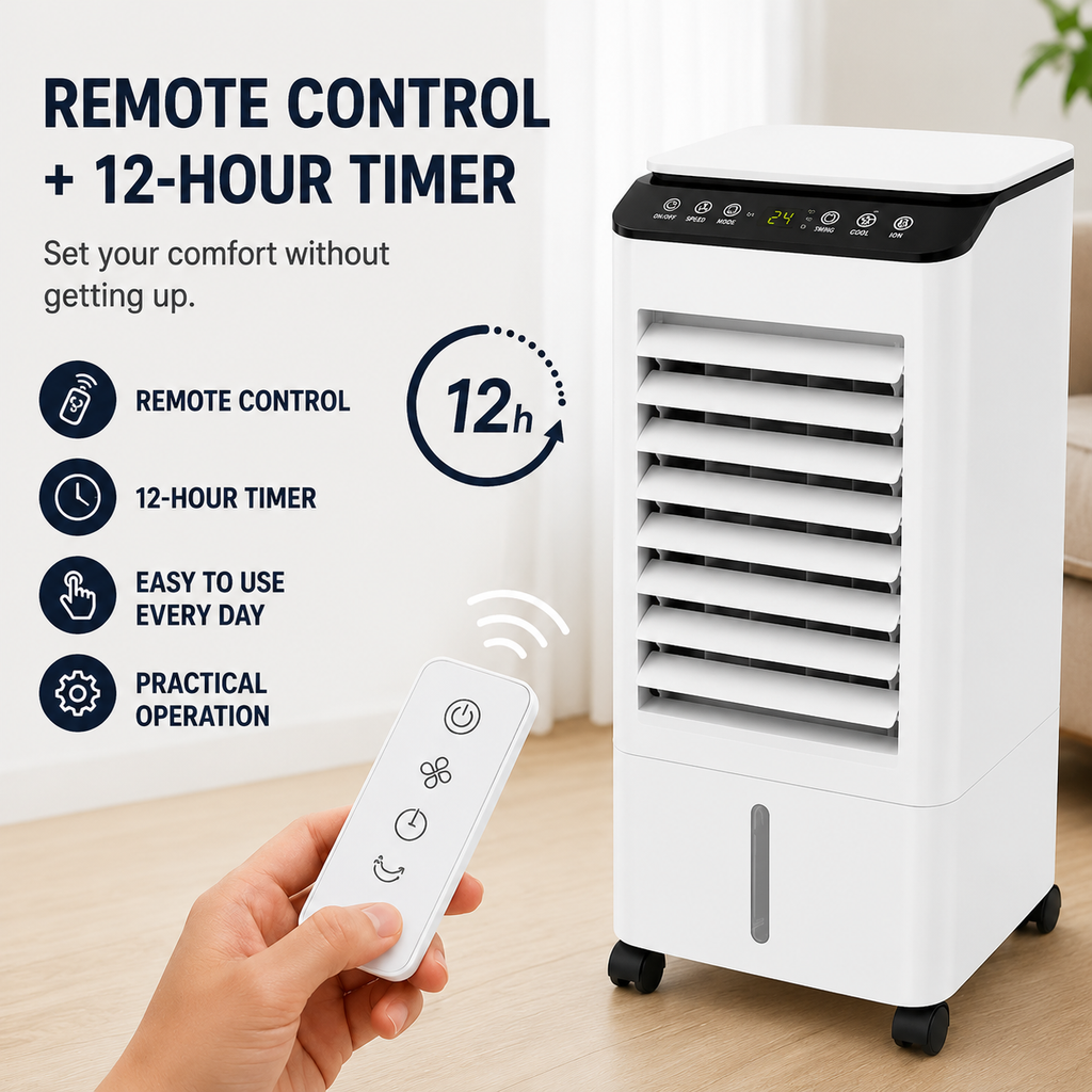 Vento Portable Air Cooler | Windowless, Compact, Energy-Efficient