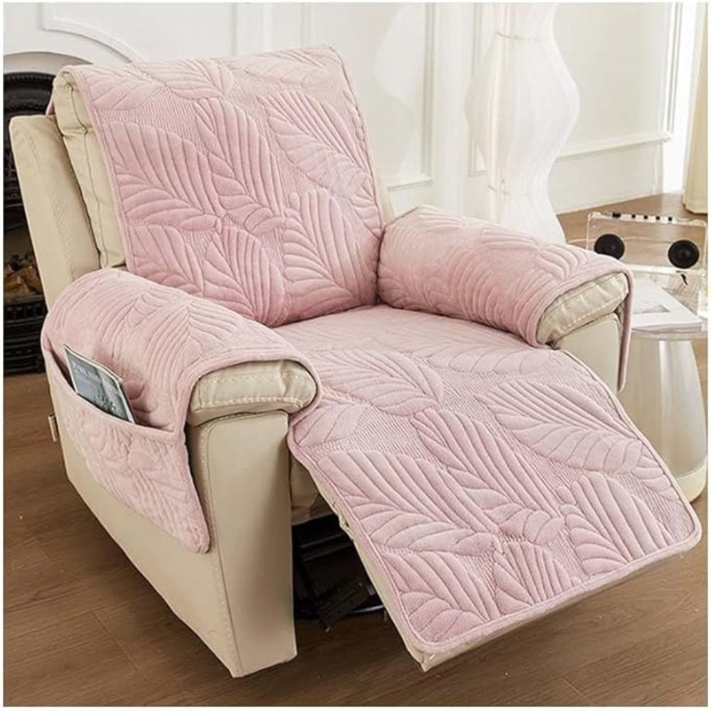 Vireo Recliner Chair Cover | Anti-Slip Microfiber Blend, Verdant Leaf Pattern