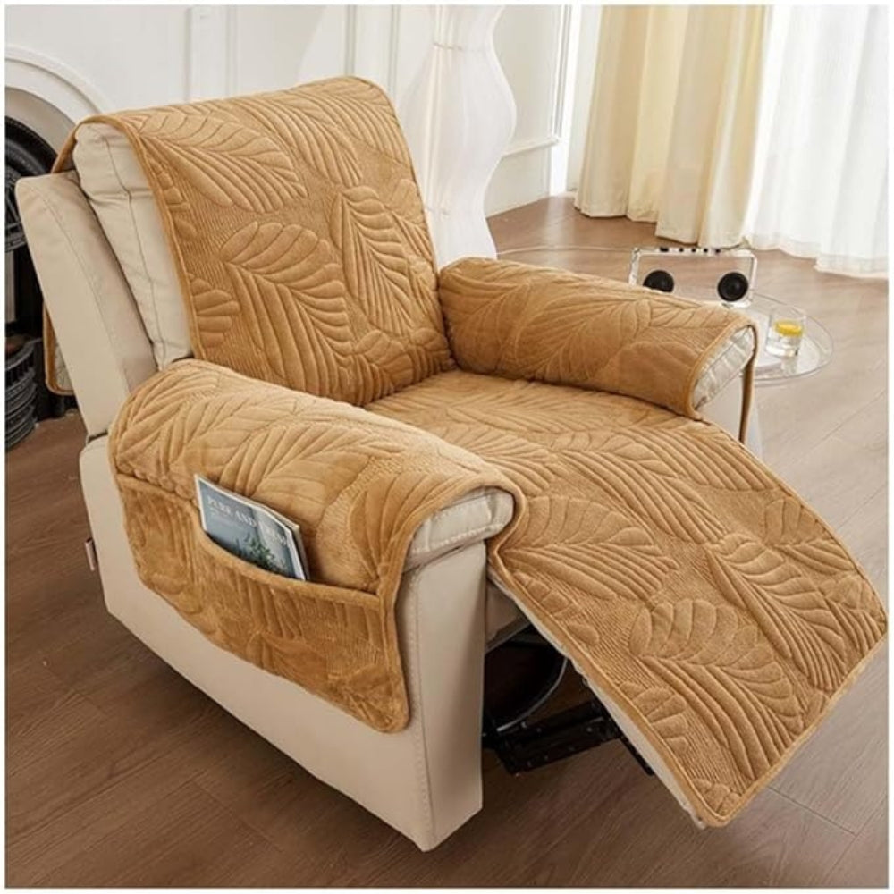 Vireo Recliner Chair Cover | Anti-Slip Microfiber Blend, Verdant Leaf Pattern