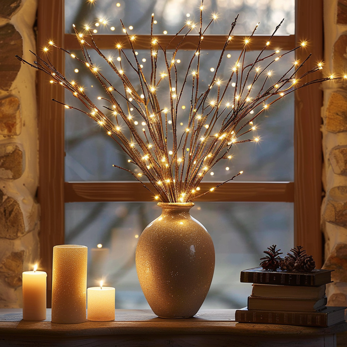 Wilder LED Branch Lights | Battery Operated, Warm White Decorative Lights