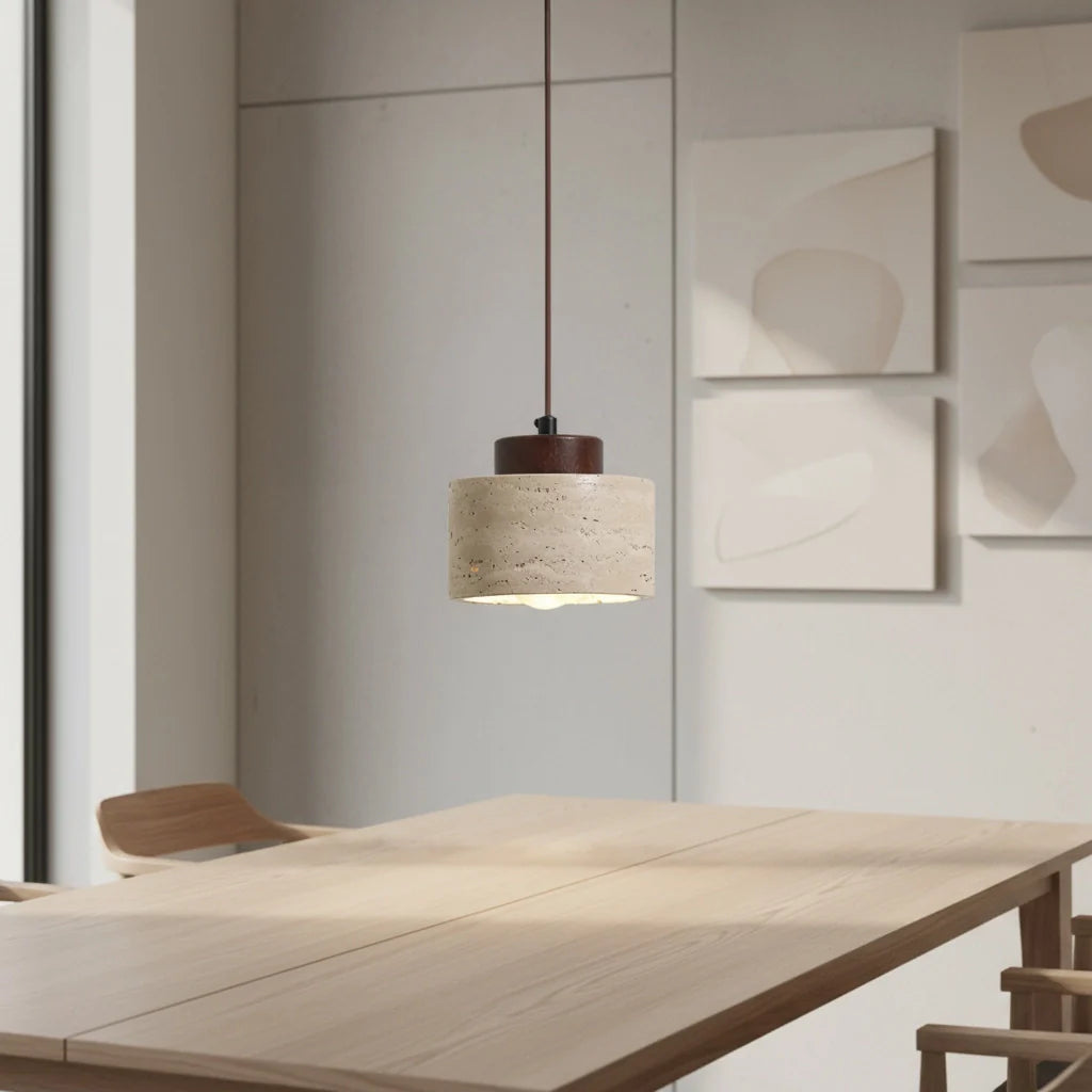 Wren Pendant Light | Natural Stone, Wabi-Sabi Design for Kitchen Pendant Lighting