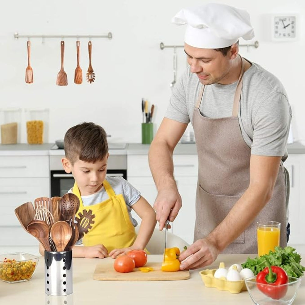 Wynter Wooden Cooking Utensils Set | Eco-Friendly, 7-Piece Durable Collection