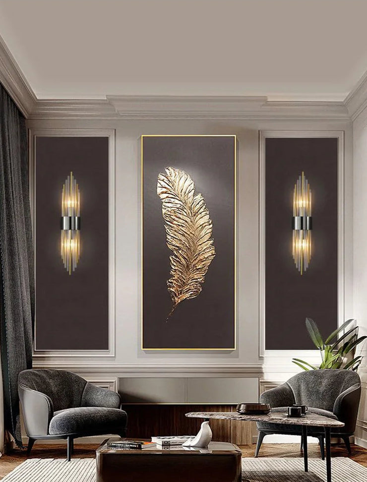 Zara Crystal Wall Light | Gold-Plated LED Sconce for Elegant Bathrooms and Interiors