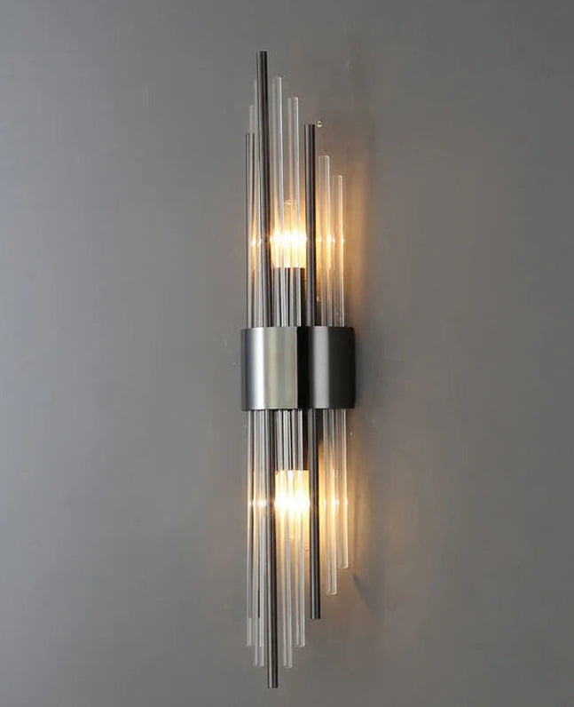 Zara Crystal Wall Light | Gold-Plated LED Sconce for Elegant Bathrooms and Interiors