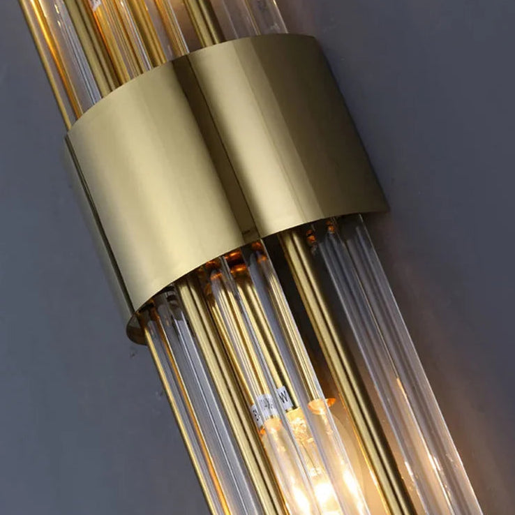 Zara Crystal Wall Light | Gold-Plated LED Sconce for Elegant Bathrooms and Interiors